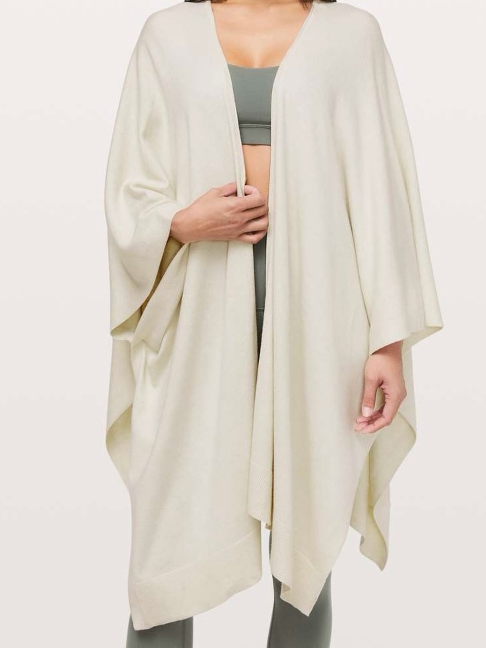 Lululemon Coast Wrap Lightweight Open Front Cardigan Cream , Yoga, Minimalist